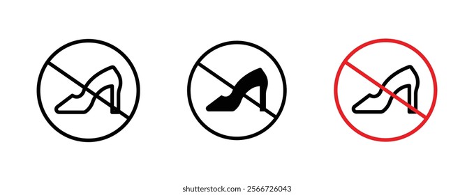 No high heels signs vector collection pack