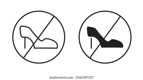 No high heels signs vector illustration pack