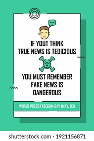 No hoax news poster design. Easy to edit with vector file. Can use for your creative content. Especially about world press freedom day campaign in this may.