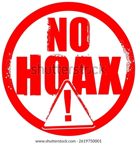 No Hoax, rubber stamp vector