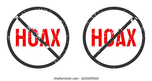 No Hoax Sign Icon Vector Isolated on White