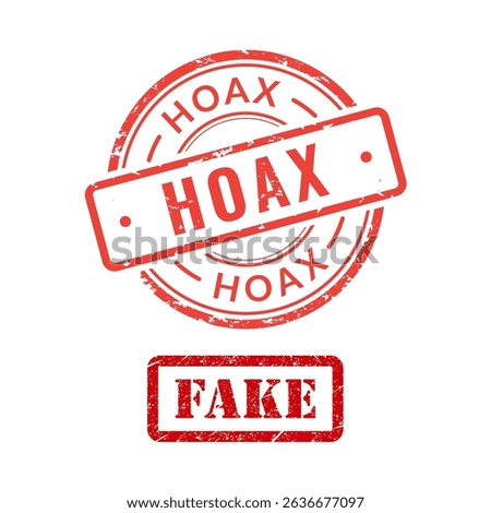 No hoax, stop hoax, icon red stop