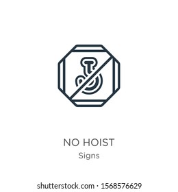 No hoist icon vector. Trendy flat no hoist icon from signs collection isolated on white background. Vector illustration can be used for web and mobile graphic design, logo, eps10
