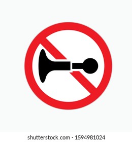 No Honk Icon No Horn Mark Stock Vector (Royalty Free) 1594981024 ...