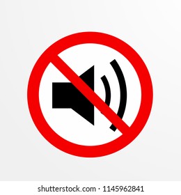 no honking, caution warn symbol for public transport areas to do not do that. vector logo, sign, symbol