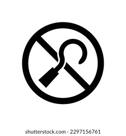 No hook icon design. Do not use hook icon design. vector illustration 