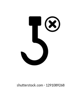 No Hook Icon Vector Illustration. Packaging Sign. Delivery Rule Symbol.