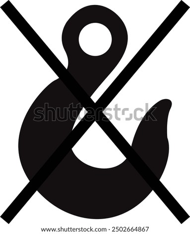 No Hook use sign, No Hook use symbol, Do not use hook