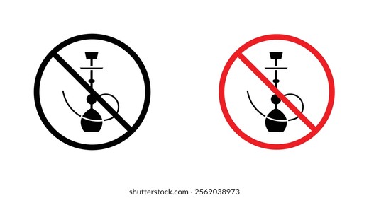 No hookah sign vector graphic pack