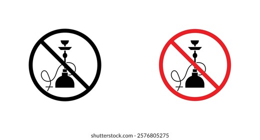 No hookah sign vector pack for web designs