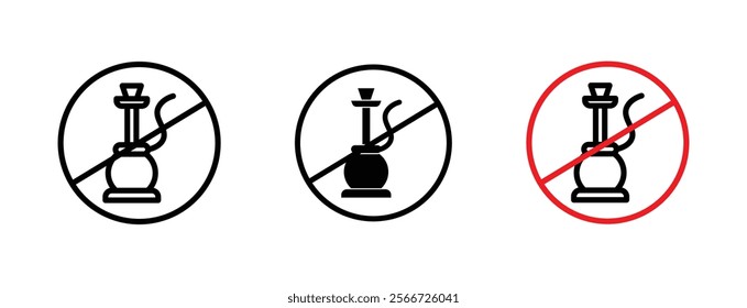 No hookah signs vector collection pack