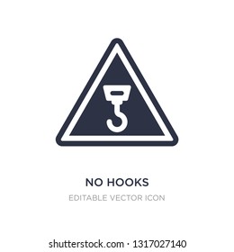 no hooks icon on white background. Simple element illustration from Signaling concept. no hooks icon symbol design.