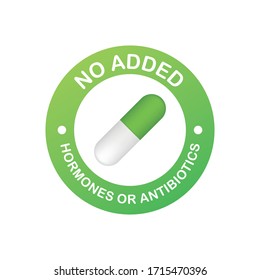 No hormone, great design for any purposes. Natural product. Healthy fresh nutrition. Vector stock illustration