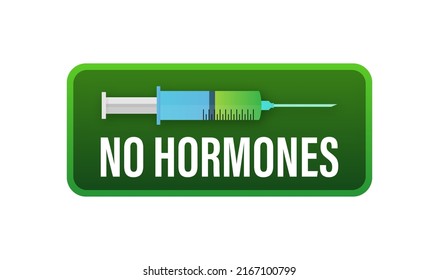 No hormone, great design for any purposes. Natural product. Healthy fresh nutrition. Vector stock illustration.