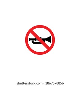 no horn sign icon vector symbol