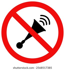  No horn sign icon. vector illustration flat design