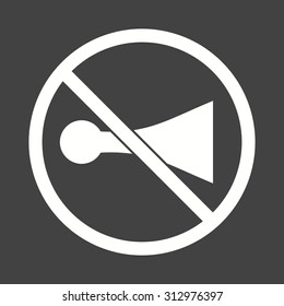 No, horn, sign icon vector image. Can also be used for traffic signs. Suitable for web apps, mobile apps and print media.