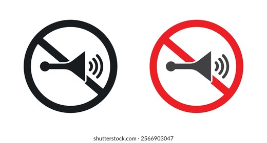 No horn signs set in black and colored