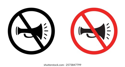 No horn signs vector set