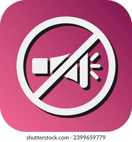 No Horn Vector Glyph Gradient Background Icon For Personal And Commercial Use.

