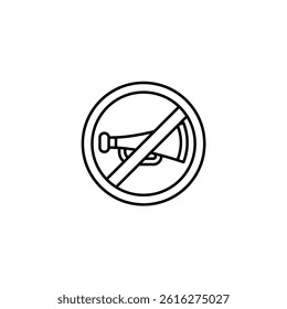 No Horn vector line icon icons design