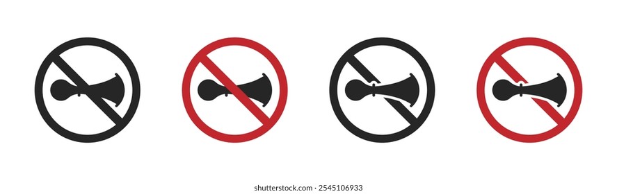 No hay señales de Vector de cuerno establecidas. No sople el icono de la bocina. No hay icono de bocina