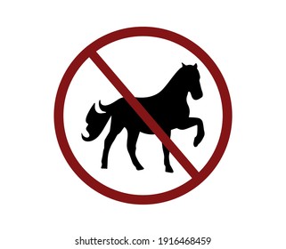 No horse vector icon. Editable stroke. Symbol in Line Art Style for Design, Presentation, Website or Apps Elements, Logo. Pixel vector graphics - Vector
