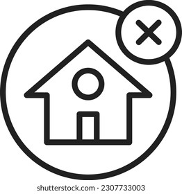 No hay imagen vectorial de icono de la casa. Adecuado para aplicaciones web móviles y medios de impresión.