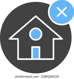 No House icon vector image. Suitable for mobile application web application and print media.