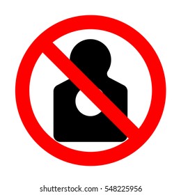 No Human gun target icon. 