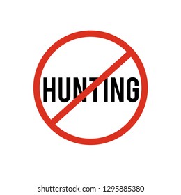 No hunting icon vector. No hunting symbol. Linear style sign for mobile concept and web design. No hunting symbol illustration. Pixel vector graphics - Vector.