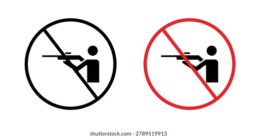 No hunting sign vector illustration on white