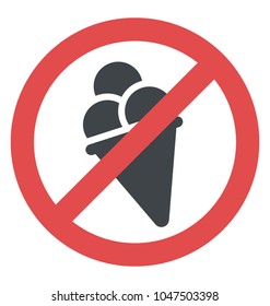 No Ice Cream Allowed Sign Stock Vector (Royalty Free) 1047503398 ...