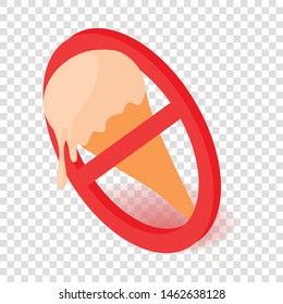 No ice cream icon. Isometric illustration of no ice cream vector icon for web