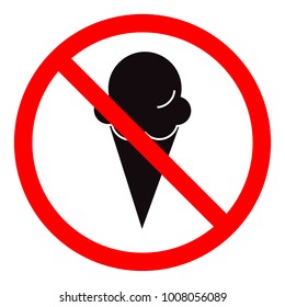 No ice cream sign
