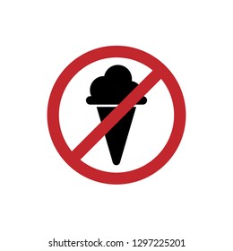 no ice cream sign