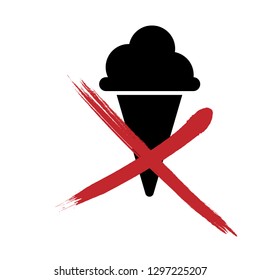 no ice cream sign