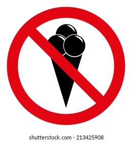 No Ice Cream Sign