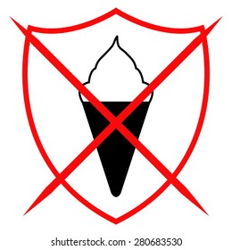 No ice cream symbol