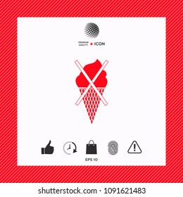 No ice cream symbol icon