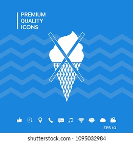 No ice cream symbol icon