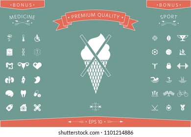 No ice cream symbol icon