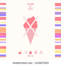 No ice cream symbol icon