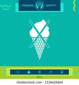 No ice cream symbol icon