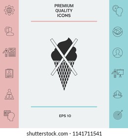 No ice cream symbol icon