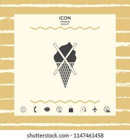 No ice cream symbol icon