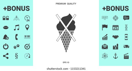 No ice cream symbol icon