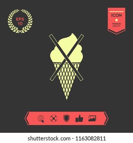 No ice cream symbol icon