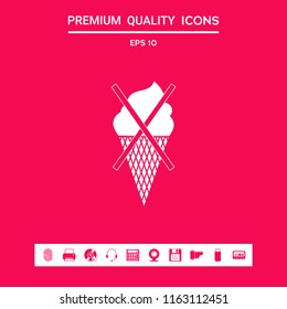 No ice cream symbol icon
