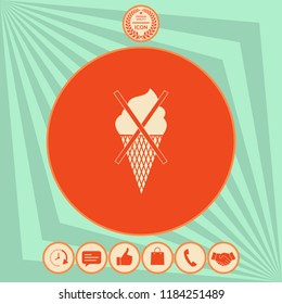 No ice cream symbol icon
